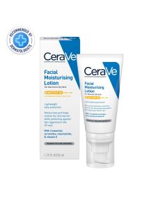 CeraVe AM SPF 50 Facial Moisturising Lotion for Normal to Dry Skin, 52 ml