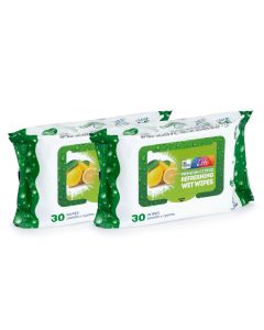 Apollo Life Premium Citrus Refreshing Wet Wipes, 60 (2x30) Count