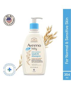 Aveeno Baby Daily Moisture Wash & Shampoo, 354 ml