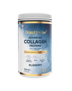 Beautywise Advanced Collagen Proteins Blueberry Flavour Powder, 250 gm Jar