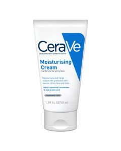 CeraVe Moisturising Cream 50 ml | Ceramides & Hyaluronic Acid | Provides Long Lasting Hydration | Non Greasy | For Dry to Very Dry Skin