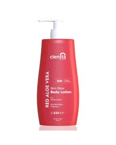 Clensta Red Aloevera Skin Glow Body Lotion, 2x400 ml