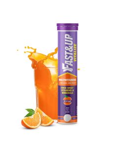 Fast&Up Vitalize 21 Multivitamins for Daily Health & Wellbeing Orange Flavour, 20 Effervescent Tablets