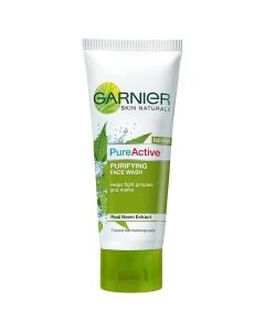 Garnier Men Turbo Bright Double Action Facewash 100 gm | Black Charcoal & Icy Clay Complex | Anti Pollution & Brightening Face Wash | For Men Only