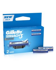 Gillette Mach 3 Turbo Cartridge, 2 Count