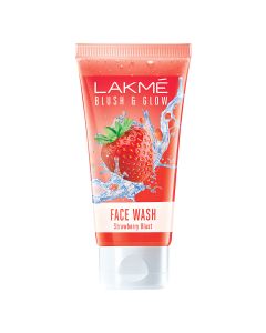 Lakme Blush & Glow Strawberry Blast Face Wash 50 gm | With Strawberry Extracts | Gentle Cleansing | For Refreshed & Glowing Skin
