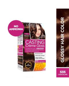 L'Oreal Paris Casting Creme Gloss Hair Color, 535 Chocolate, 87.5g+72ml