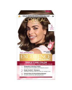 L'Oreal Paris Excellence Creme Hair Color, 4.25 Aishwarya's Brown, 72ml+100g