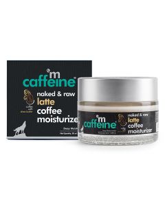 Mcaffeine Naked & Raw Latte Coffee Moisturizer 50 ml | Coffee with Shea Butter, Ceramide & Almond Milk | Deeply Moisturises Skin Upto 48 Hrs | Hydrates & Nourishes Dry Skin | Non Sticky Formula | For All Skin Type