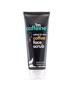 Mcaffeine Naked & Raw Coffee Face Scrub 100 gm | Coffee, Caffiene, Walnut, Argan Oil & Vitamin E | Gives fresh & Glowing Skin | Remove Tan & Blackheads | Controls Oil | Lightweight & Non-Greasy | Both Men & Women | For Normal To Oily Skin, All Skin Type