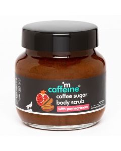 Mcaffeine Coffee Sugar Body Scrub with Pomegranate 250 gm | Blend Of Coffee & Pomegranate | Exfoliates Dead Skin | Smoothens & Even Toned Skin | For Glowing Skin | Fresh Pomegranate Coffee Aroma | For All Skin Type