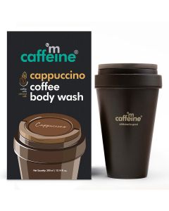 Mcaffeine Cappuccino Coffee Body Wash 300 ml | With Almond Milk | Moiturises & Smoothens Skin | Exfoliates Dry Skin | For Men & Women | For All Skin Type