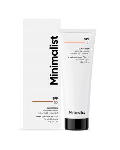 Minimalist SPF 50 PA++++ Sunscreen 50 gm| No Whitecast and Contains Multi Vitamins