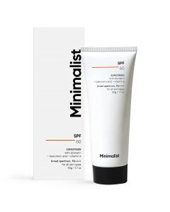 Minimalist SPF 60 PA++++ Sunscreen 50 gm| No Whitecast with Potent Anti-oxidants