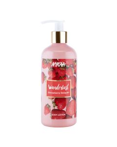 Nykaa Wanderlust Strawberry Daiquiri Body Lotion 300 ml | Moisture Lock Upto 8Hrs | Non Greasy Formula