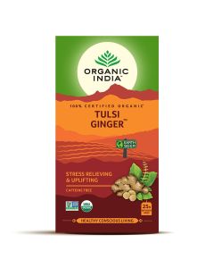 Organic India Tulsi Ginger Infusion Tea Bags, 25 Count