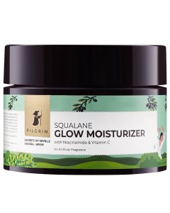 Pilgrim Squalane Glow Moisturizer with Niacinamide + Vitamin C, 50 gm