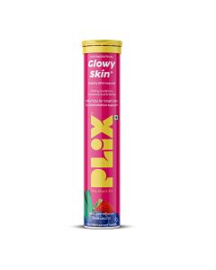 Plix Glowy Skin Strawberry Flavour, 15 Tablets