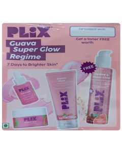 Plix Guava Super Glow Regime with Cleanser, Toner, Serum & Moisturizer, 1 Kit
