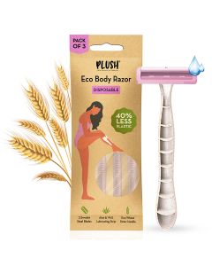 Plush Eco Body Razor Disposable, 3 Count
