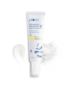 Plum Rice Water & Niacinamide 2% Hybrid Sunscreen SPF 50 PA+++, 50 gm