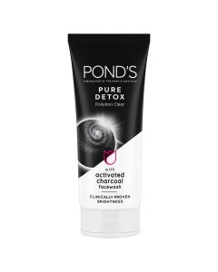 Pond's Pure Detox Face Wash 100 gm | With Activated Charcoal | Deep Cleansing Of Pollutants & Dirts | For Glowing Skin