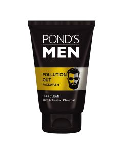 Pond's Men Pollution Out Face Wash 100 gm | With Activated Charcoal | Removes Pollutant & Dirt | Deeply Cleanses Skin | For Men Only
