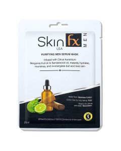 Skin Fx Refreshing & Glowing Serum Mask 25 ml | Camomilla Recutita Flower, Vitisvinifera Seeds, Rosemarinus Officinalis Leafs, Citrus Aurantiumdulcis Oil | Rejuvenates Skin| For All Skin Type
