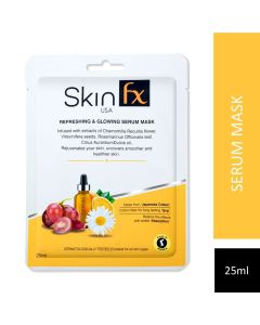 Skin Fx Anti-Aging & Revitalizing Serum Mask 25 ml | Rosa Damascena Flower Oil & Raspberry Fruit Extract | Nourishes & Revitalises Skin | For Youthful & Health Skin | For All Skin Type