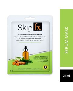 Skin Fx Brightening & Moisturizing Serum Mask 25 ml | Amla, Neem, Lemon & lime | Brightens Dull Skin | Instant Hydration & Glow | For All Skin Type