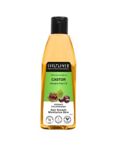 Soulflower Castor Hexane Free Oil for Hair Growth, 120 ml