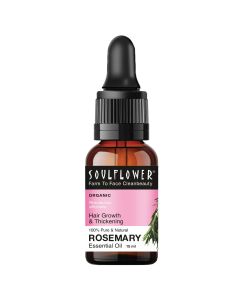Soulflower Rosemary Essential Oil for Hair Growth, 15 ml