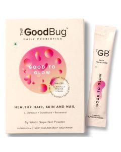 The Good Bug Good To Glow Synbiotic Supergut Powder for Healthy Hair, Skin & Nail, 3 gm x 15 Sachets