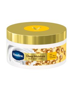 Vaseline Deep Moisture Silky Body Creme 180 gm | With Cera Boost Technology | For Silky, Smooth & Soft Skin