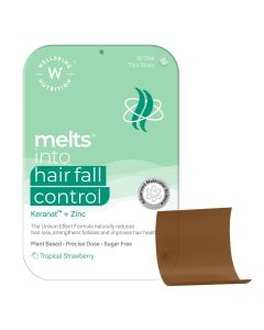 Wellbeing Nutrition Melts Hairfall Control Biotin Strawberry Flavour, 30 Strips
