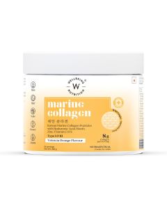 Wellbeing Nutrition Marine Collagen Type I&III Valencia Orange Flavour Powder, 120 gm
