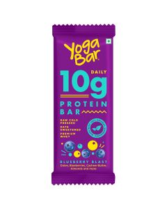 Yoga Bar Blueberry Blast Flavour 10 gm Protein Bar, 50 gm