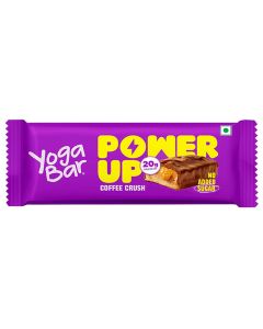 Yoga Bar Power Up Coffee Crush Protein Bar, 70 gm | No Added Sugar