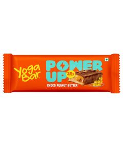 Yoga Bar Power Up Choco Peanut Butter Protein Bar, 70 gm | No Added Sugar