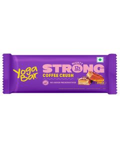 Yoga Bar Strong Coffee Crush Protein Bar, 50 gm | No Added Sugar